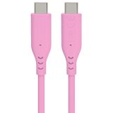 PREMIUMCORD USB-C-verbindingskabel van siliconen, opladen tot 3 A (20 V/60 W), datakabel tot 480 Mbit/s, extra zachte kabel, robuuste aansluitingen, lengte 1,5 m