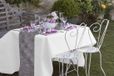 Santex Feest tafelkleed met tafelloper op rol - wit/zwart - 10 meter