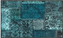Kleen-Tex Wash+Dry Design Wasbare Deurmat - Loper - Vintage Patches türkis - 75 x 120cm