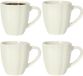 Home Deco Factory koffiemok / thee beker - 4x - gebroken wit - 33 cl - keramiek