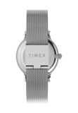 Timex Transcend Quartz Analoog Horloge Zilverkleurig En Wit Kast Gemaakt Van 100% Loodarm Messing En Een Armband Van 100% Roestvrij Staal 31 TW2U86700AJ