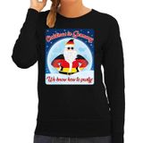 Bellatio Decorations Foute Duitsland Foute Duitsland Kersttrui / sweater - Christmas in Germany we know how to party - zwart voor dames - kerstkleding / kerst outfit L