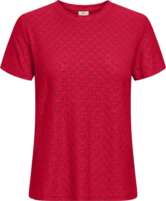 JDY JDYCATHINKA S/S TAG TOP JRS NOOS Dames T-shirt Ski Patrol Gebloemd Korte mouw Ronde hals Regular Fit Polyester/Elastaan