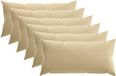 vidaXL - Kussensloop - 6 stuks - HEERLEN - Beige - 40 x 80 cm - Polyester