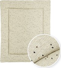 Meyco Baby Rib Mini Spot Boxkleed - Sand Melange - 80x100cm