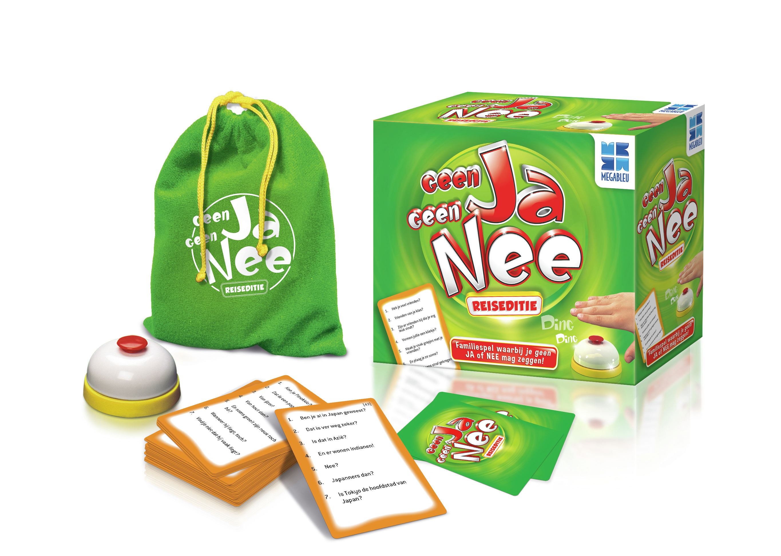 MEGABLEU Geen Ja Geen Nee Reiseditie - Kaartspel voor Kinderen en Volwassenen - Party Game - Reisspel