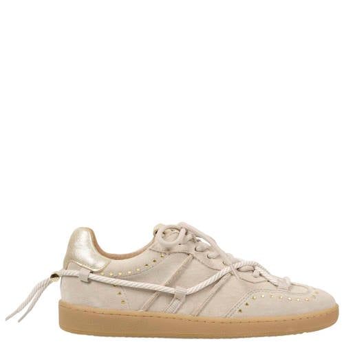 DWRS suède sneakers met studs beige