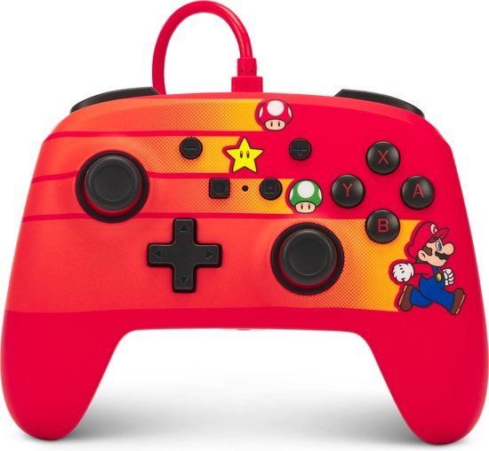 PowerA Speedster Mario Bedrade Controller voor Nintendo Switch - Rood