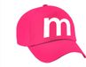 Bellatio Decorations Letter M pet / cap roze voor dames en heren
