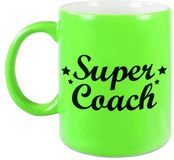 Bellatio Decorations Shoppartners Bv Super coach tekst mok - trainer cadeau mok / beker - 330 ml - verjaardag / overwinning / bedankt kado mok