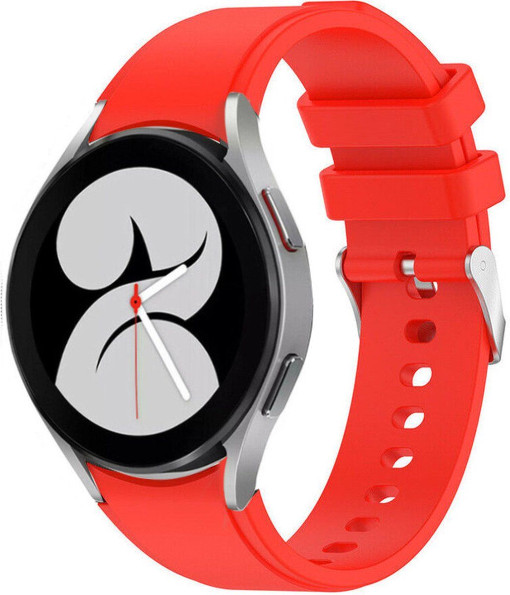 Strap-it Samsung Galaxy Watch 4 - 40mm siliconen bandje - knalrood