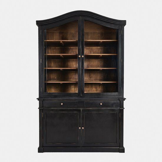 LOBERON Kast Westridge antiekzwart/bruin