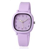 LGT JWLS LGT Lila dameshorloge – pastel quartz met zachte siliconen band