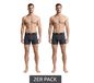 Jeep 2er Pack Basic Boxer Homme Boxer-Shorts Coton Sous-vêtement I101545-001 N154 Gris Foncé