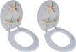 vidaXL Toiletbril met deksel 2 st zeester mdf