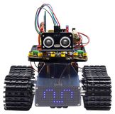 Robotauto bouwdoos - Arduino-compatibel - Lijnvolger, ultrasone capteur, Bluetooth - V2