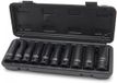 HBM machines HBM 10-delige diepe krachtdoppenset 1/2 inch metrische zeskant met opbergkoffer