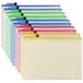 Documententas met ritssluiting, A6, zak met ritssluiting, 5 kleuren, PVC, transparant, documentenmap, mesh rits, tas voor reizen, voor kantoor, reizen, benodigdheden (10 stuks)