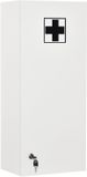 Kleankin Medicijnkast - Spaanplaat - Glas - 30 x 20 x 70 cm - Wit
