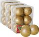 Ger Import 36x stuks kerstballen goud glitters kunststof diameter 6 cm