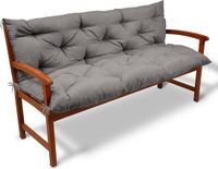 Beautissu Tuinbank kussen Flair BR - 180 x 50 x 50 cm - Lichtgrijs