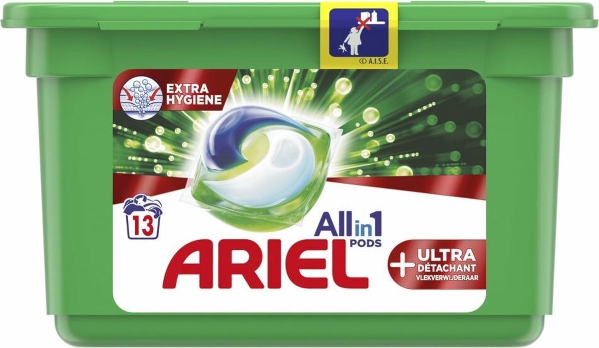 Ariel 6x All-in-1 Pods+ Wasmiddelcapsules Effect Oxi-vlekverwijderaar 13 stuks