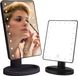VERK GROUP Verlichte make-up spiegel 180° draaibaar 16 LED lampjes zwart