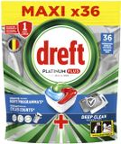 Dreft Vaatwastabletten Platinum Plus All In One Deep Clean - 5 x 36 stuks - Voordeelverpakking
