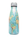 Nerthus FIH 761 thermofles van roestvrij staal 350 ml dubbelwandig wereldkaart design sport werk