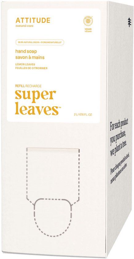 Attitude Super Leaves Handzeep Olijfblad Refill 2l