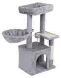 Rebel Krabpaal Voor Kat 40x30x80 cm 2x Bed Speelgoed Huisje Toren Schuur Hoog Grijs