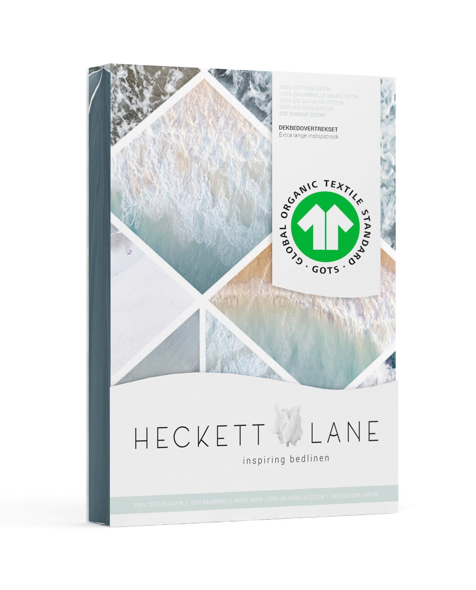 Heckett & Lane Heckett & Lane Carey - Dekbedovertrek - Lits-jumeaux - 260x200/220 cm + 2 kussenslopen 60x70 cm - Storm Blue