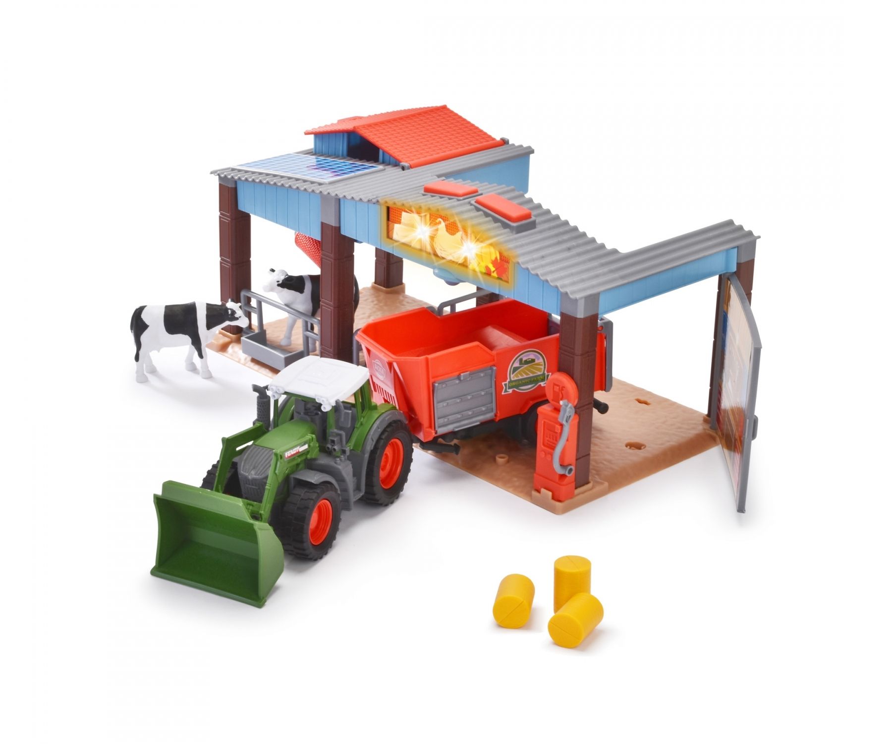 Dickie Toys Boerderij Station - Tractor met Trailer - 30cm - Speelgoedboerderij