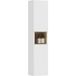 Armoire de salle de bain autoportante, 2 portes et étagère ouverte, blanc