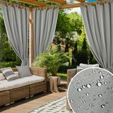 Eurofirany 423901 Sheer Gordijn & Overgordijn - Zilver - Polyester - Lus - 180 g/m² - 1550x2400 mm