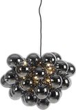 QAZQA Uvas - Design Hanglamp eettafel - 8 lichts - Ø 500 mm - Zwart