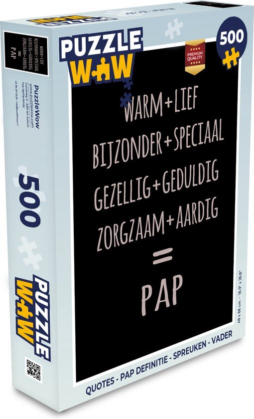 MuchoWow Puzzel Quotes - Pap definitie - Spreuken - Vader - Legpuzzel - Puzzel 500 stukjes