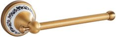 PEONYBATH Toiletrolhouder, antiek brons messing, wandmontage, porseleinen design