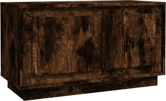 vidaXL Tv-meubel 80x35x45 cm bewerkt hout gerookt eikenkleurig