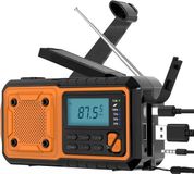 Radio d'urgence - Avec panneau solaire et batterie 4000mAh - Avec fonction d'alimentation de secours et de signal SOS - Convient pour la survie, la randonnée et les situations d'urgence