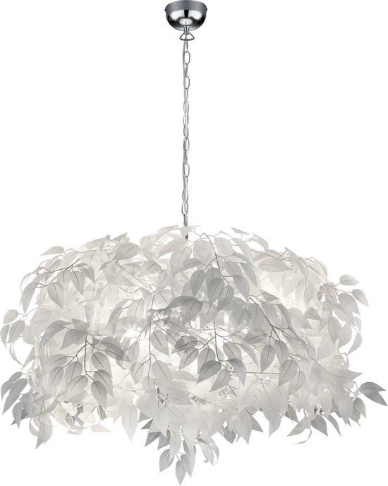 RL LIVE YOUR LIGHT REALITY LEAVY Hanglamp - Chroom - 4 x E14 - Wit - 70cm - Met dimfunctie