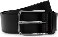 HUGO Leren Riem Gerik Sz35 Leather Belt W90 Black Zwart