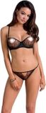 Casmir Mirella Set Open Bra S/M Zwart