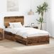 vidaXL Bedframe - met lade met opslag - Oudhout - 90 x 190 cm - Bewerkt hout