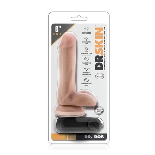 Blush Dr Skin Dr. Rob vibrerende dildo 15 cm