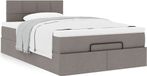Maison Exclusive - Cadre de lit ottoman avec matelas taupe, 120x200 cm, textile