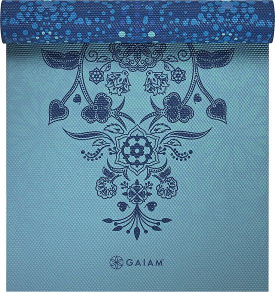 Gaiam Mystic Sky Omkeerbare Yoga Mat - Groen/Blauw - 6mm