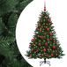 vidaXL Kunstkerstboom met kerstbal 120 cm 150 LED's Warmwit