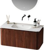 Saniclass Terra Wastafelonderkast - 100cm - Kastanje (walnoot)