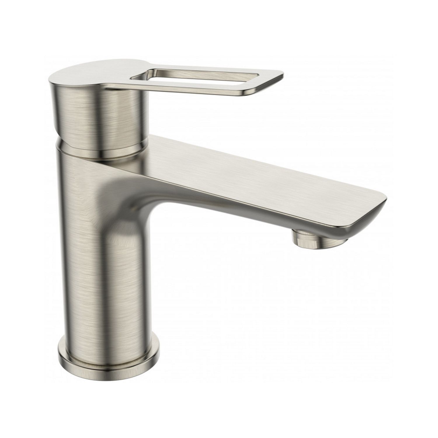 SANIMAR Braga Wastafelkraan - Eengreeps - Geborsteld Inox